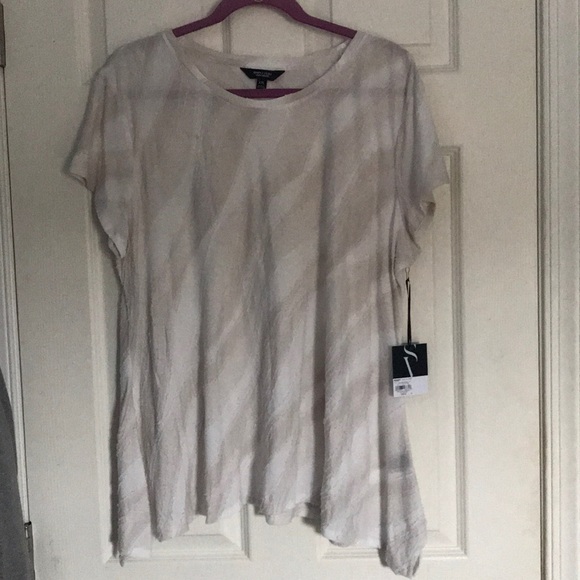 NWT Simply Vera Vera Wang texture tee XS - Picture 2 of 6